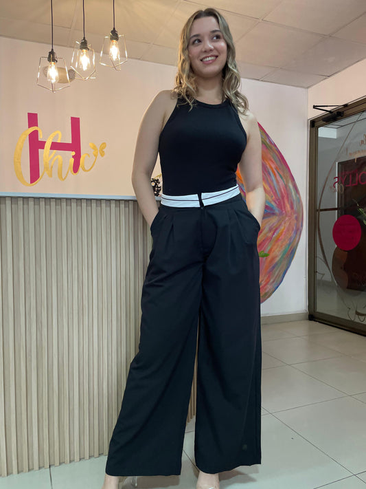 High Waisted Wide Leg Trousers