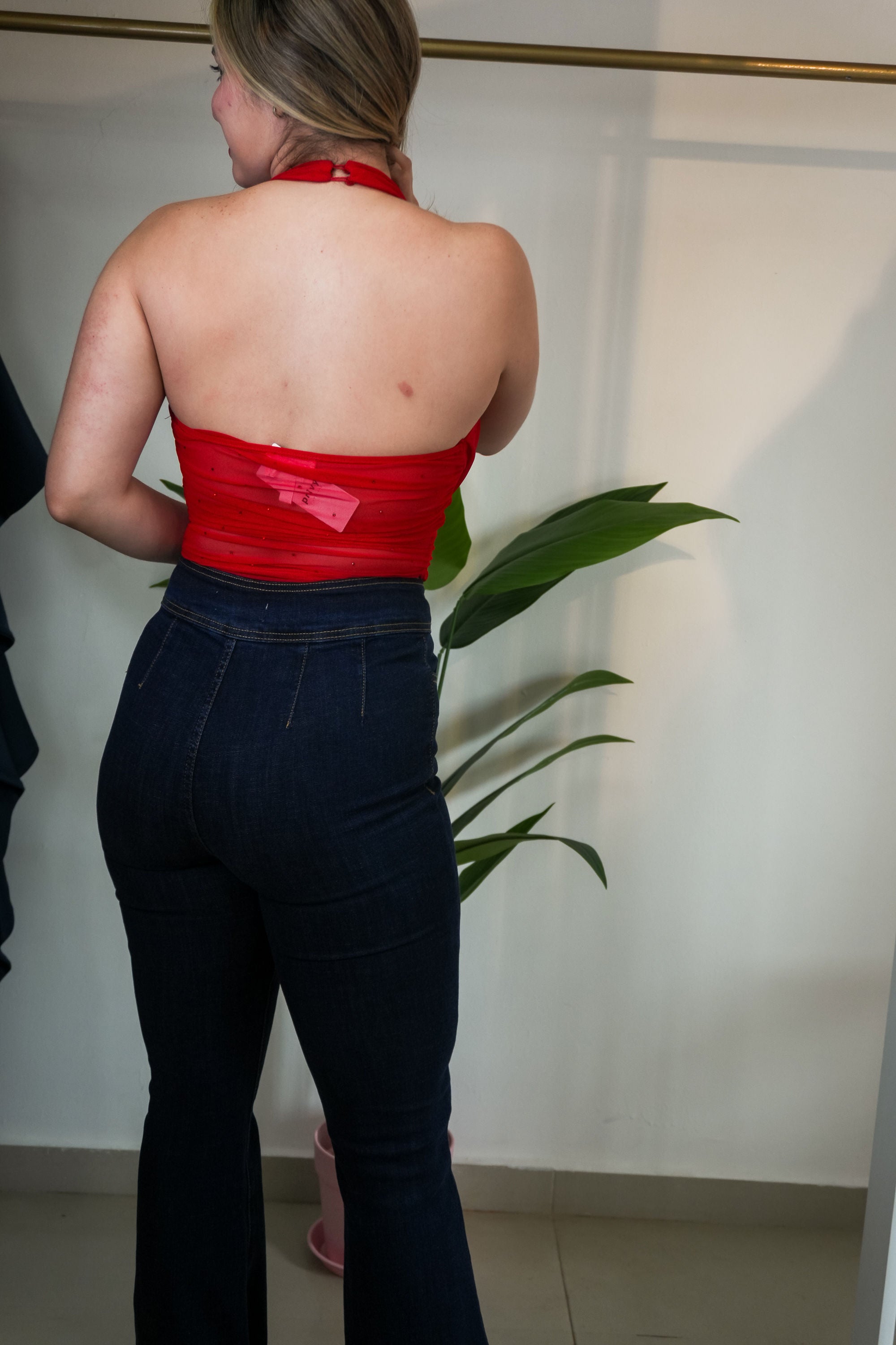 Midnight Glam Bodysuit -Red