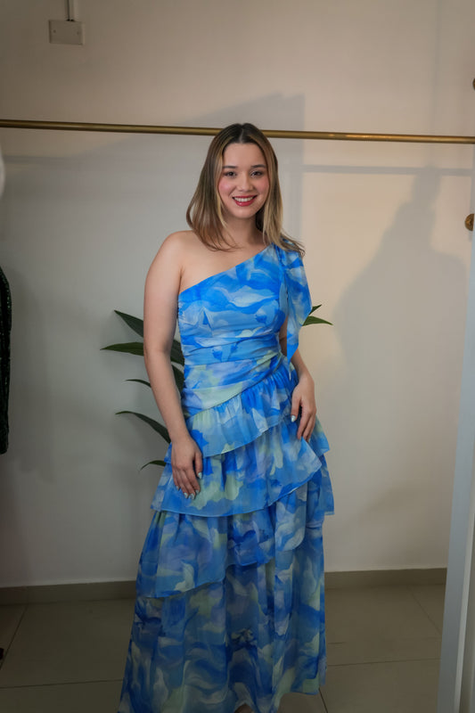 Chiffon print dress