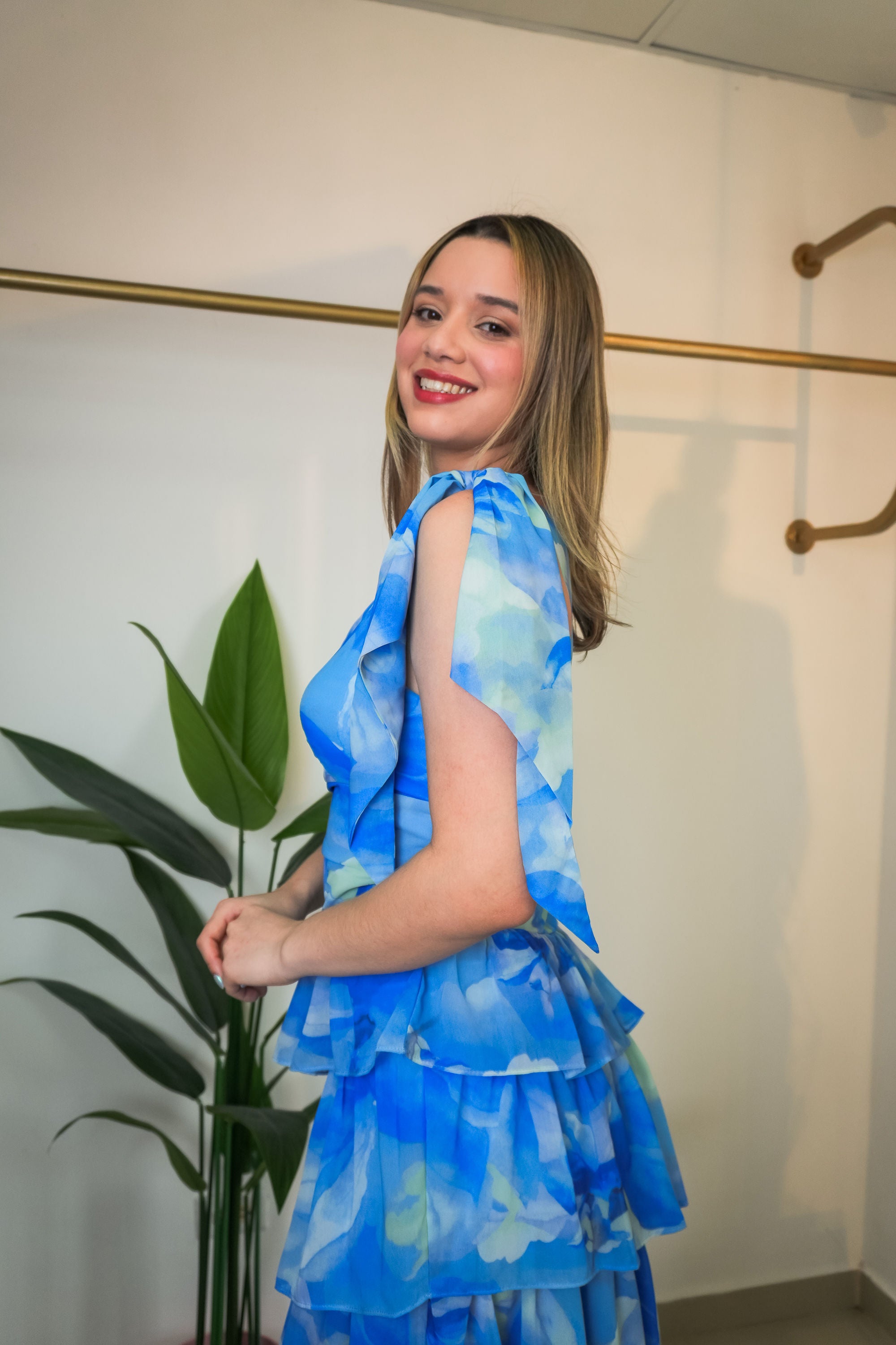 Chiffon print dress