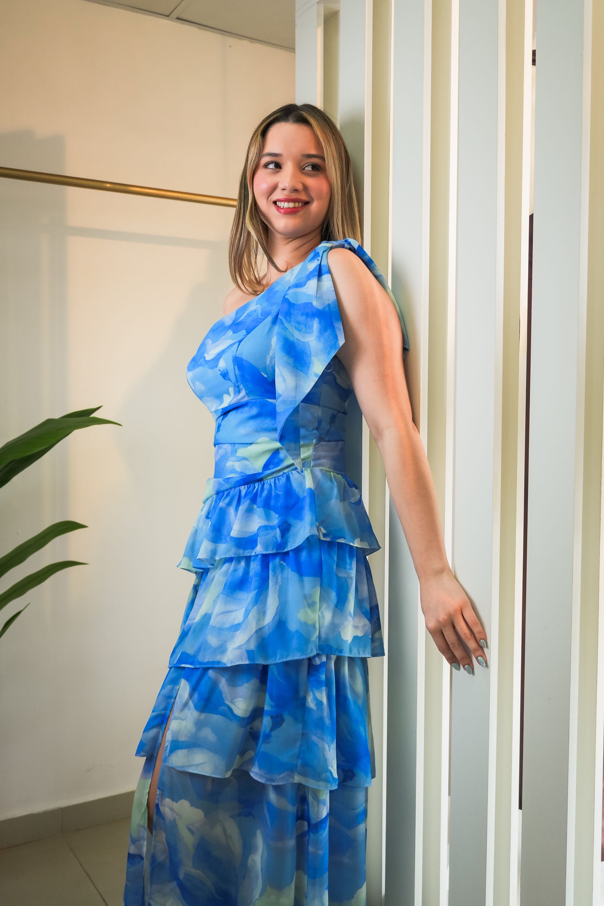 Chiffon print dress