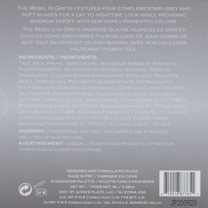 The Rebel Greys Palette