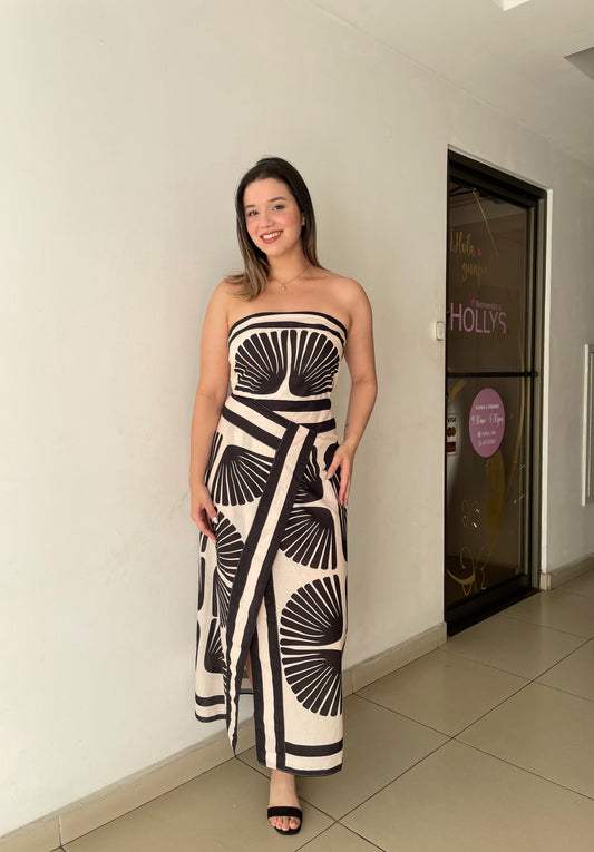 Coral Midi Dress