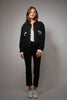 Horse Embroidered Cropped Denim Shirt