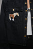 Horse Embroidered Cropped Denim Shirt