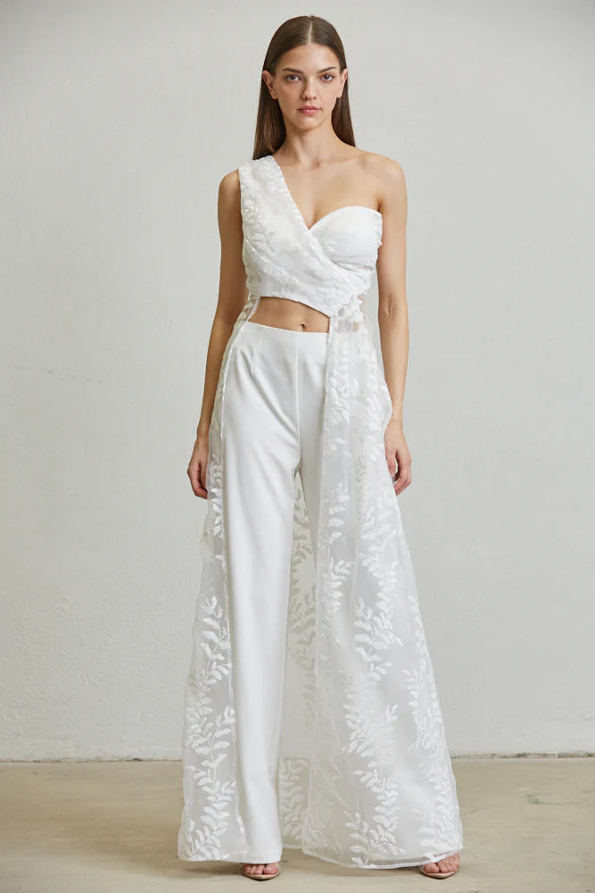 One-Shoulder Luxe Pants Set