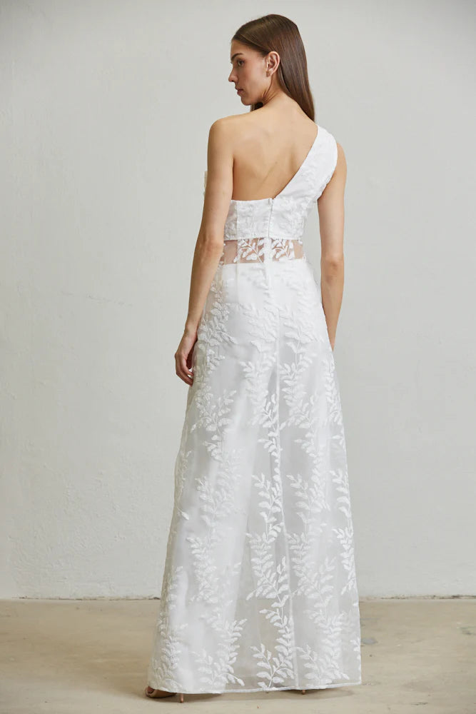 One-Shoulder Luxe Pants Set