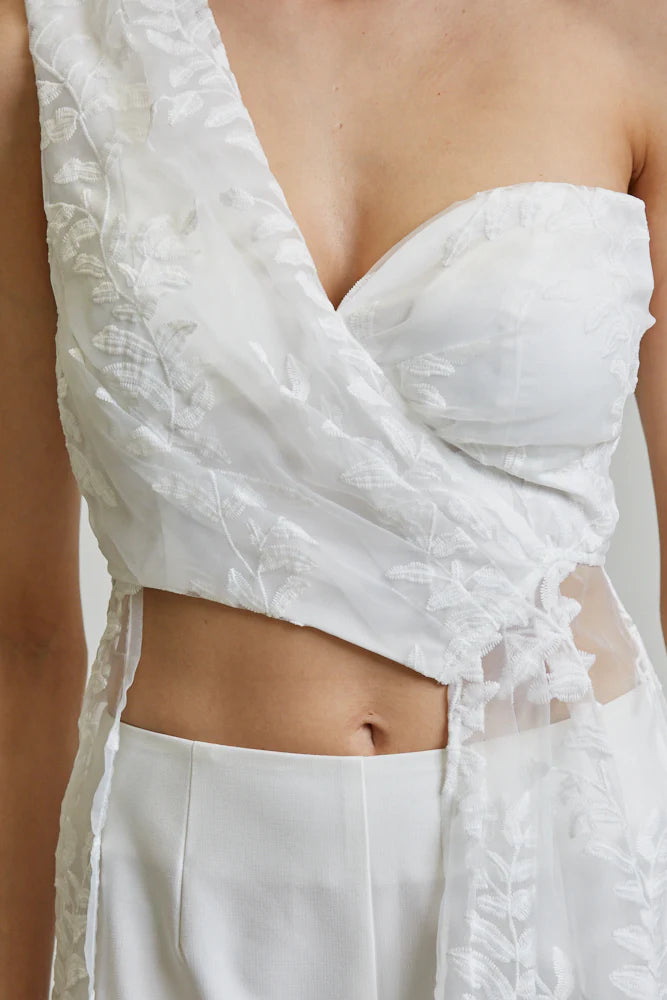 One-Shoulder Luxe Pants Set