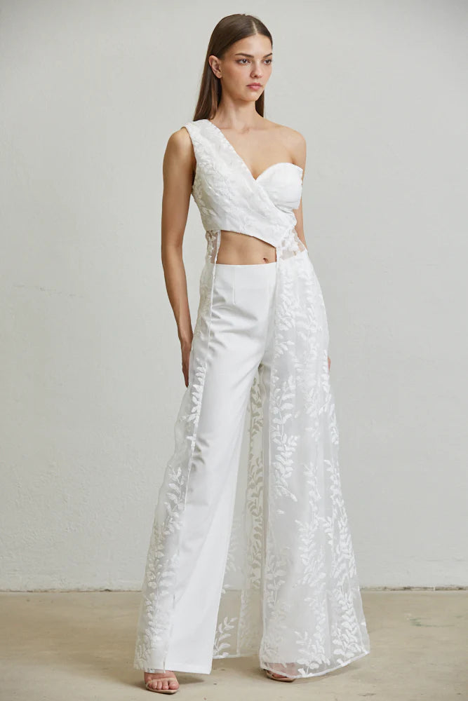 One-Shoulder Luxe Pants Set