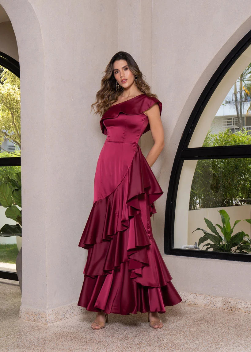 Vestido Stella Burgundy