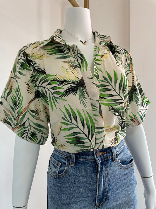 Blusa estampado tropical