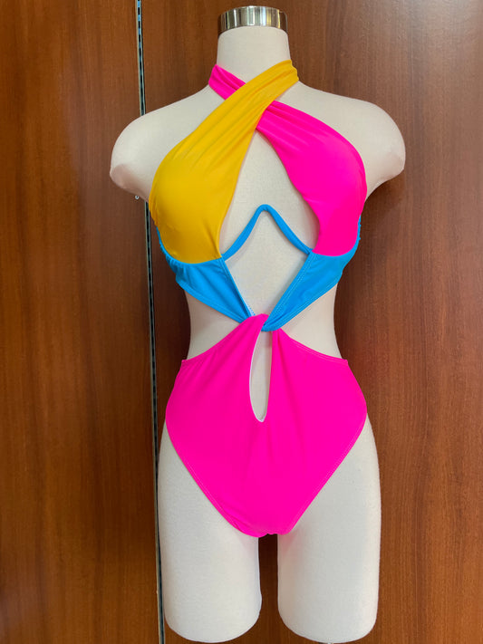 COLORBLOCK ONE PIECE SWIMSUIT