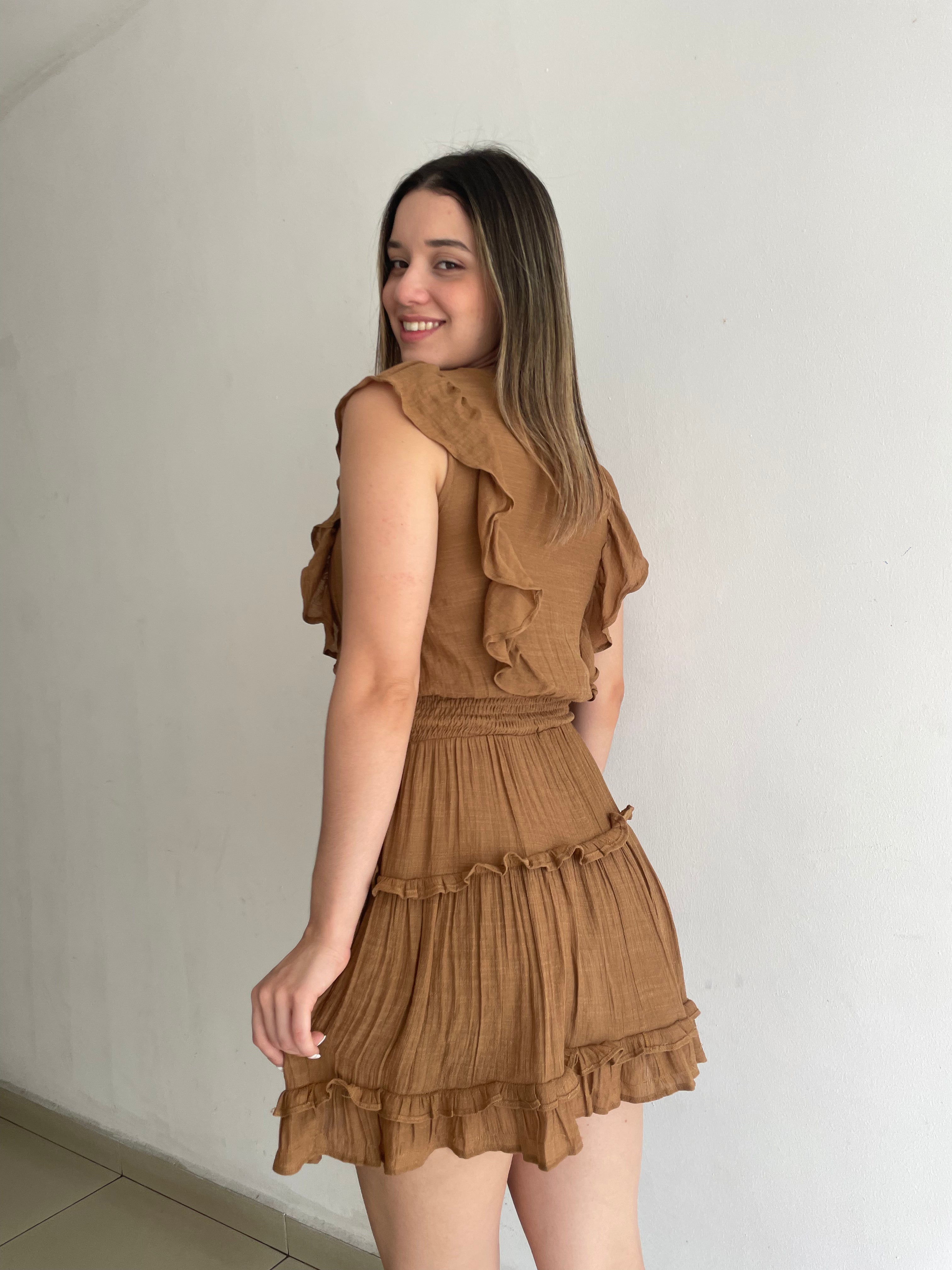 Ruffled Mini Dress