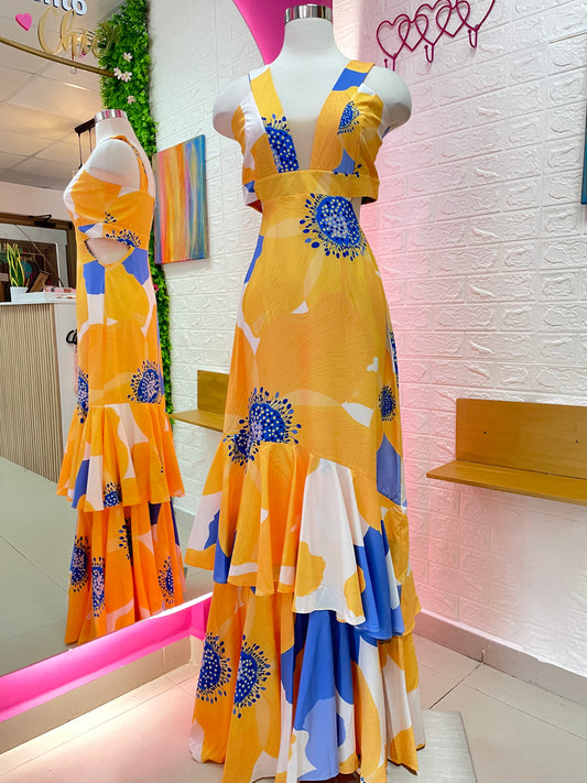 Sunset Bloom Maxi Dress