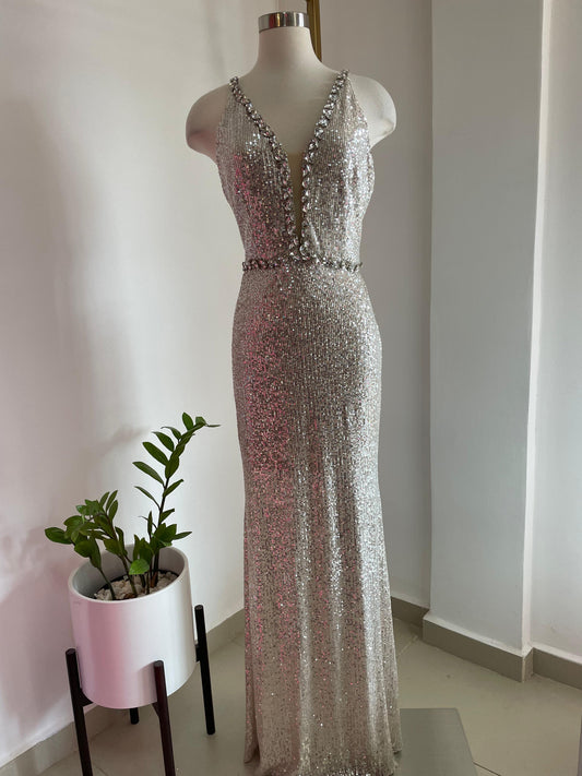 Silver Maxi Dress