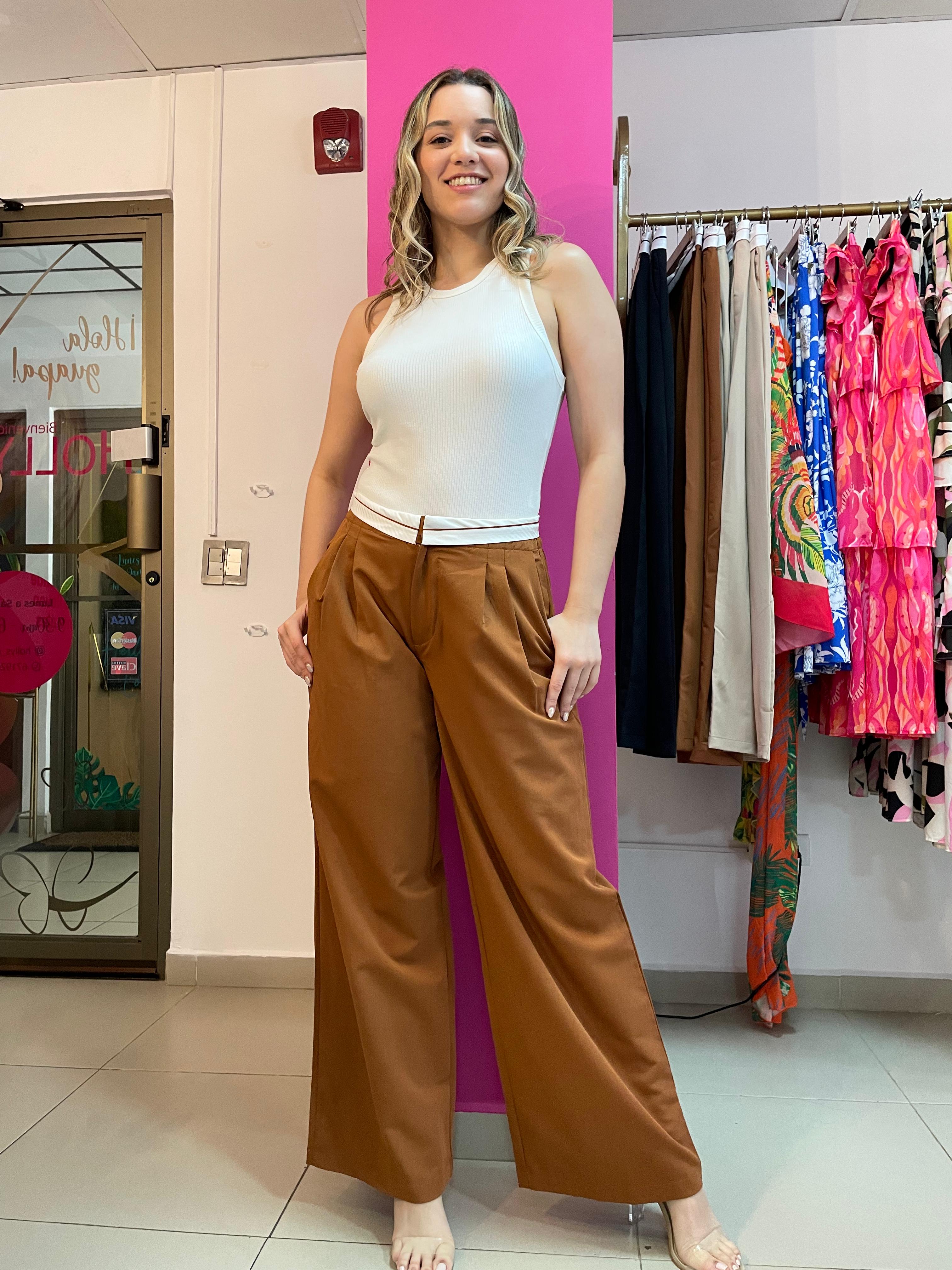 High Waisted Wide Leg Trousers