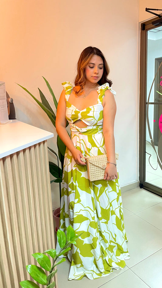 Luxe Leaf Maxi Dress