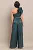 Pleated Leated One Shoulder Jumpsuit