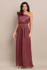 Pleated Leated One Shoulder Jumpsuit