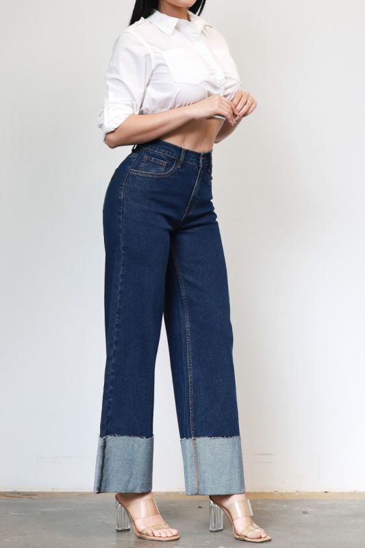 Jeans Vaqueros Wide Leg de Tiro Alto